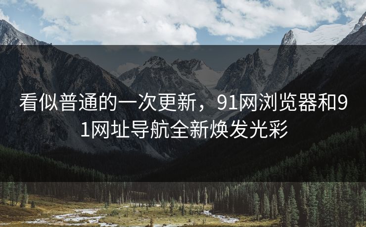 看似普通的一次更新，91网浏览器和91网址导航全新焕发光彩